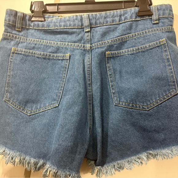 Blue Denim Distressed Women Shorts - Picture 5 of 5